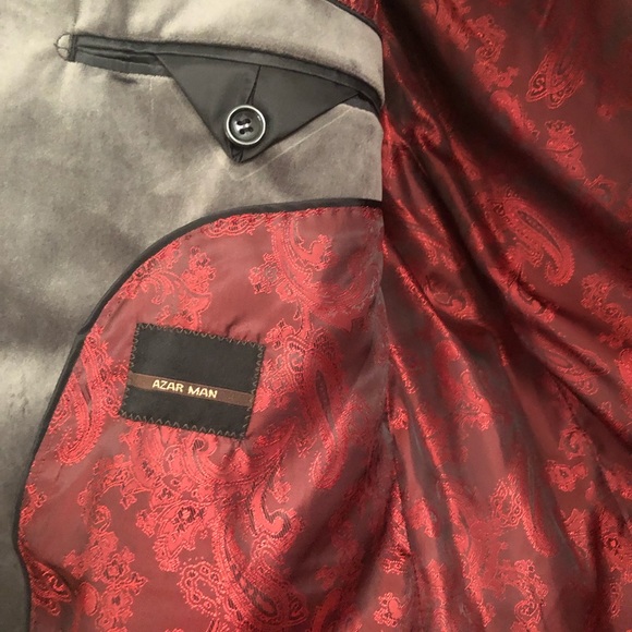 Azar man blazer velvet grey 46r - Picture 4 of 5